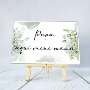 cartel carton pluma boda