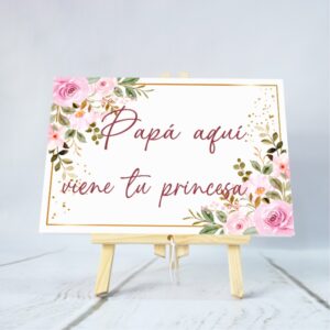cartel carton pluma boda