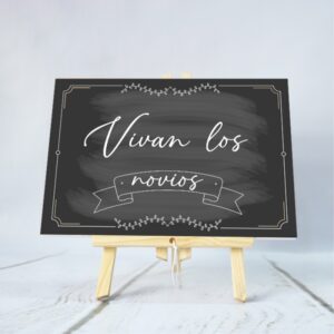 cartel carton pluma boda