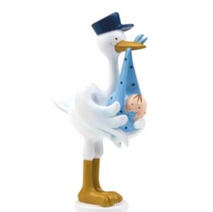 figura tarta cigueña azul