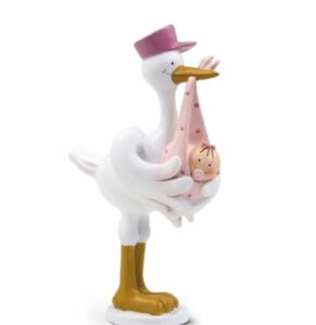 figura tarta cigueña rosa