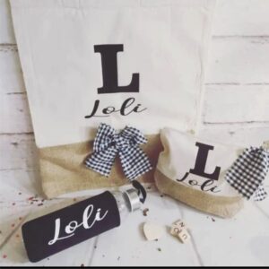 conjunto yute y botella