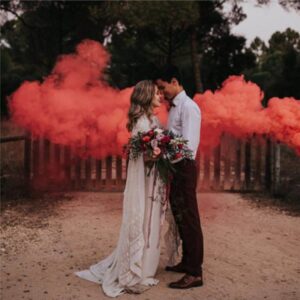 bengala de humo de colores