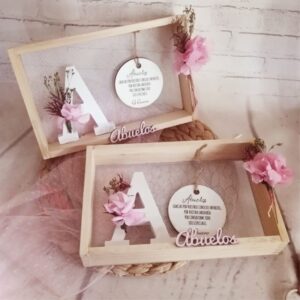 marco vintage con placa