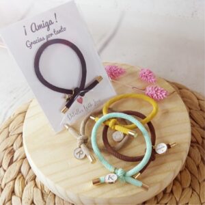 pulsera cordon con inicial