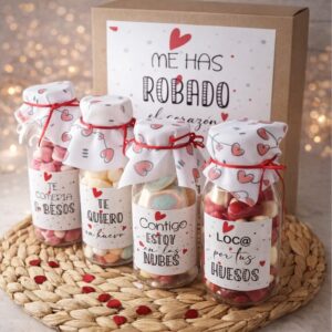 pack botellas con chuches
