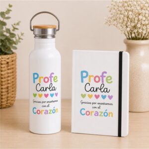 botella y libreta